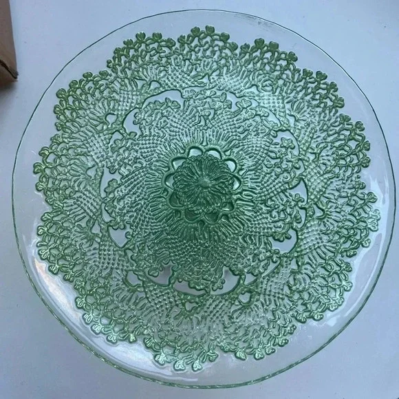 NWT Anthropologie Metallic Lace Cake Stand - Picture 9 of 14